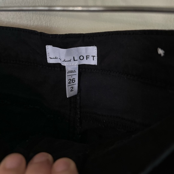 LOFT Velvet Black Jeggings - Picture 2 of 6